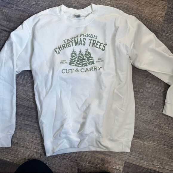 White Christmas Trees Sweater - Picture 1 of 5